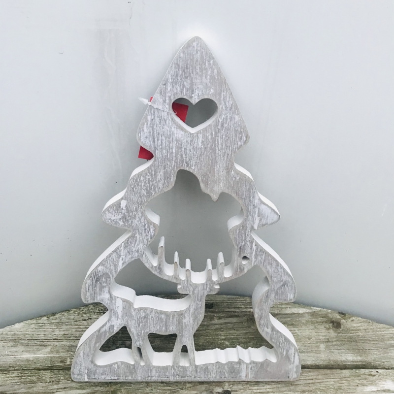 Stromček z dreva vyrezávaný 30cm