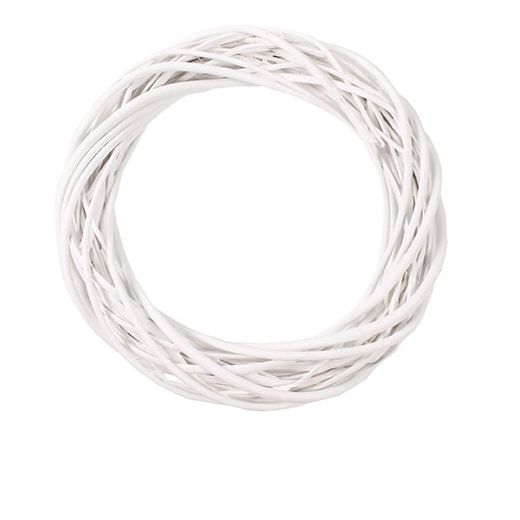 Prútený veniec biely 25cm