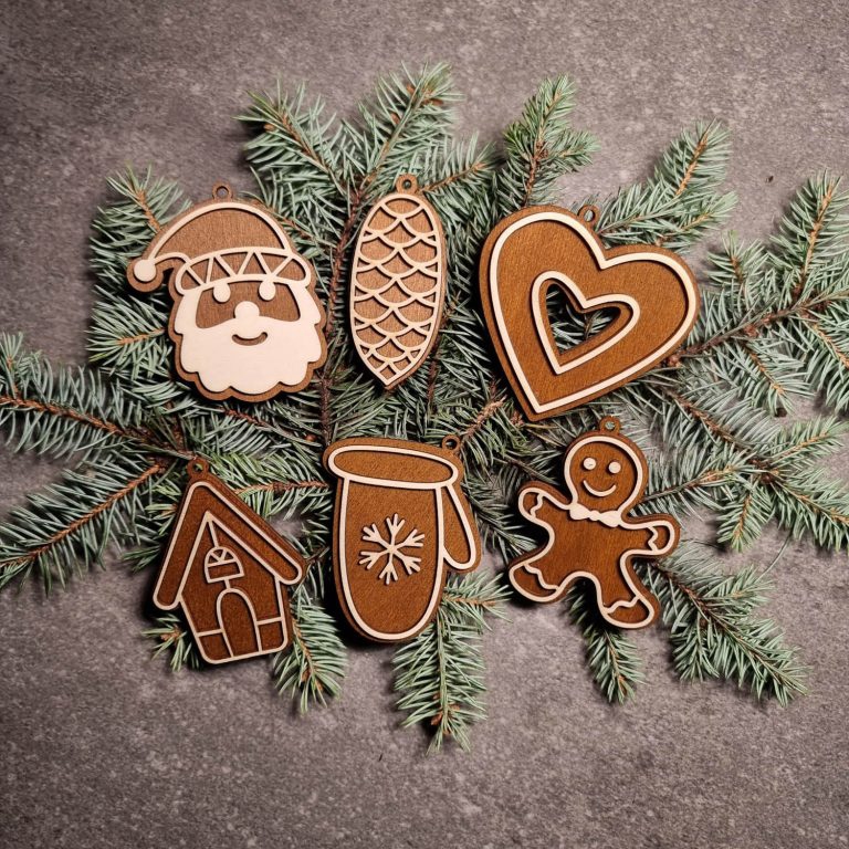 Perníkový set č.2 - box s vianočnými ozdobami