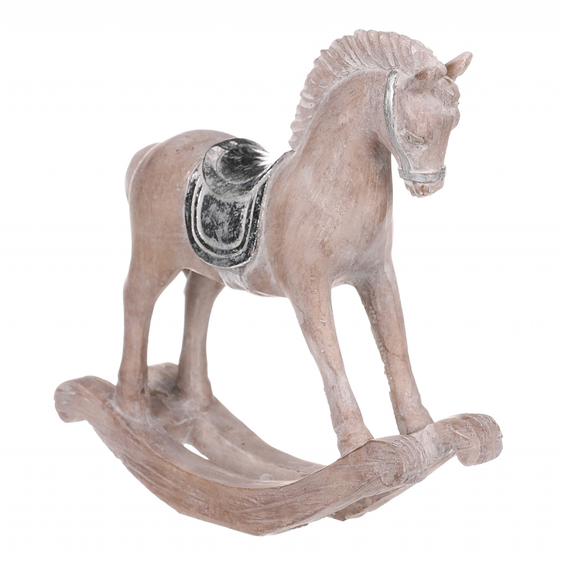 Koník dekoračný hojdací so strieborným sedlom