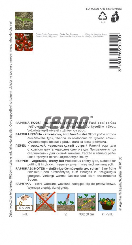 Semo Paprika ročná ´ Korál´