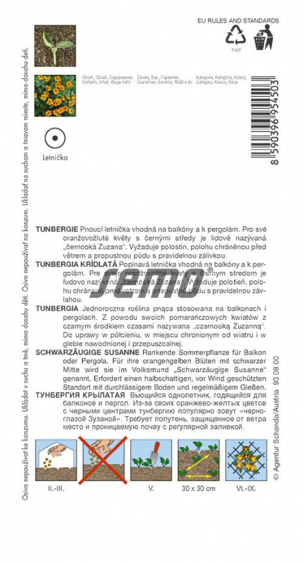 Semo Tunbergia Oranžová s okom