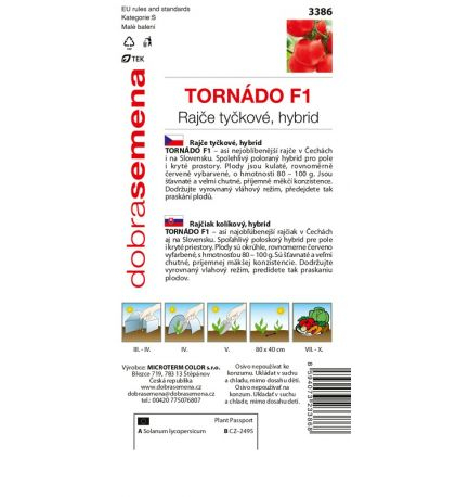 Dobrá semená Rajčiak kolíkový  ´Tornádo F1´