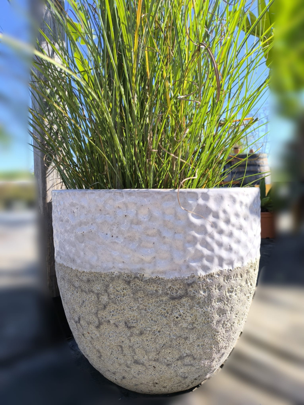 Kvetináč keramický L - biely dekor