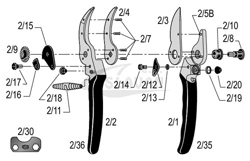 Felco 2/16 ozubený sektor- ozubená poistka na všetky typy nožníc