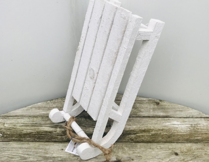 Dekoračné sánky drevené biele