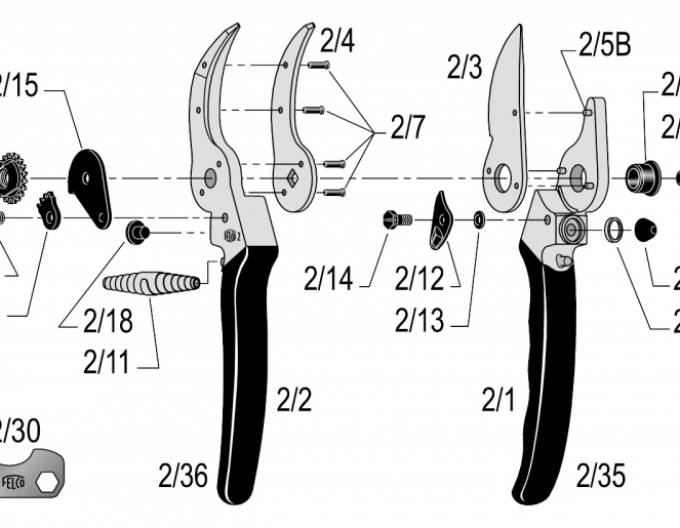 Felco 2/10 Púzdro stredovej skrutky