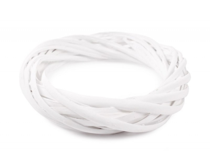 Prútený veniec biely 20cm