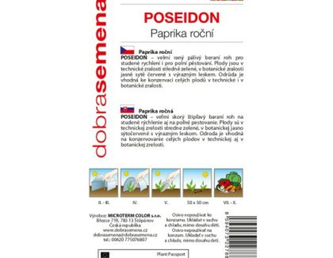 Dobrá semena Paprika baraní roh štiplavá ´Poseidon´