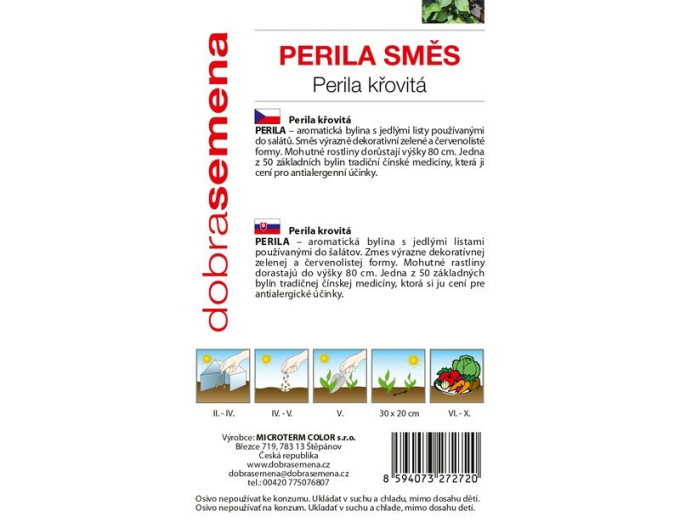 Dobrá semena Perila krovitá