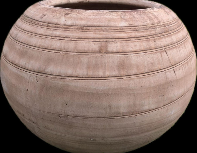 Kvetináč hlinený svetlo-hnedý ´Guľa L´