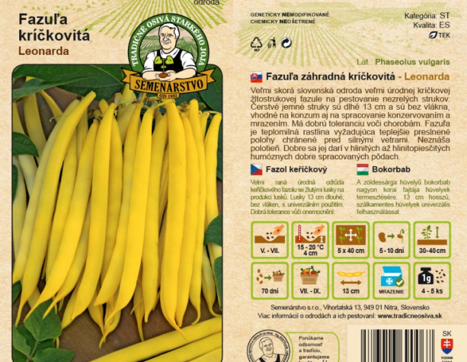 Semenárstvo Fazuľa záhradná kríčkovitá ´Leonarda´