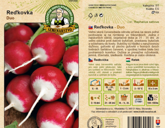 Semenárstvo Reďkovka ´Duo´
