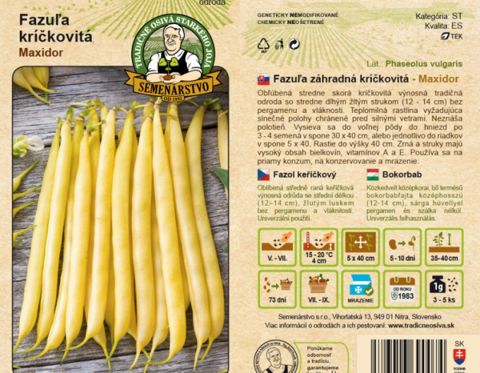 Semenárstvo Fazuľa záhradná kríčkovitá ´Maxidor´
